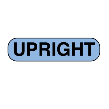 Information Labels - Upright 5/16 X 1-1/4 Blue W/Black